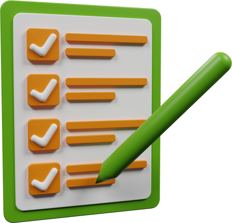 3D Checklist Illustration