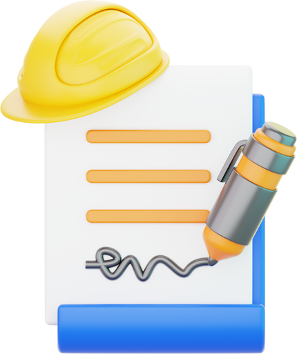 Contract 3D Icon